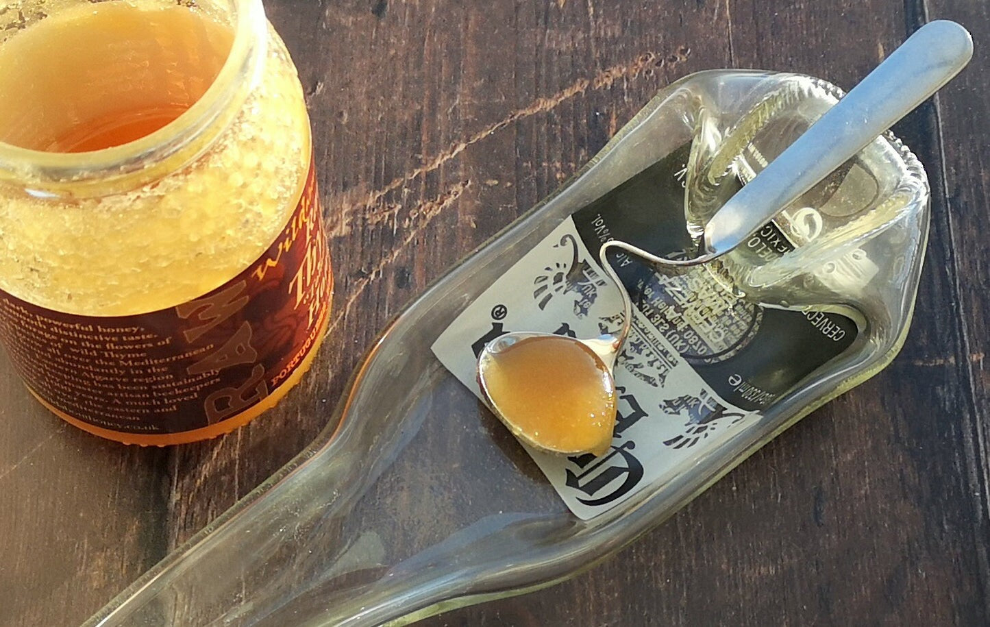 Handmade fused glass Recycled Beer / Cola / Corona Bottle Dish. Squashed, slumped bottle serving plate. Eco gift, zero waste, reclaimed, upcycled glass bowl.