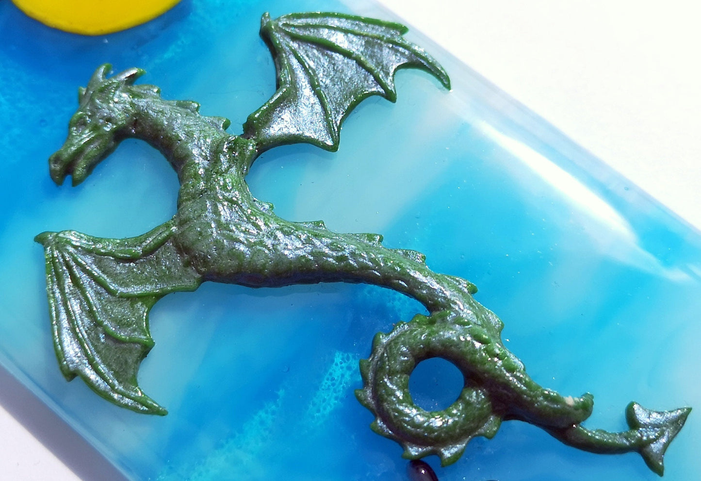 Handmade fused glass 3D Dragons Hanging Picture Suncatcher. Sunset wall art, present, gift fantasy decoration. Dragon mythical creatures.