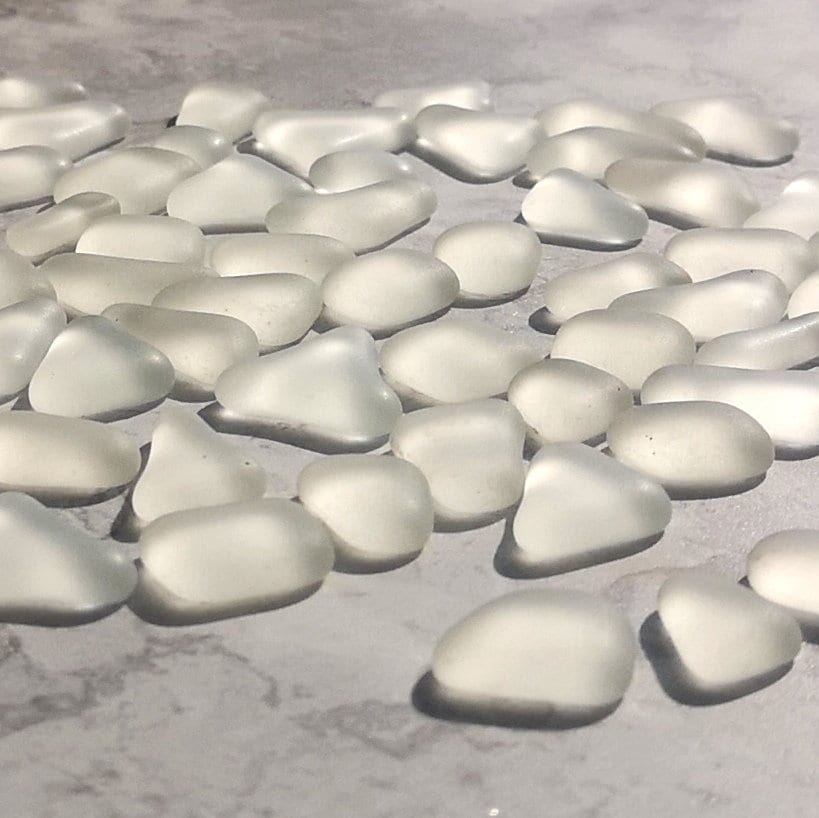 Creative inspiration with clear frosted tumbled glass, versatility and different uses in craft projects
