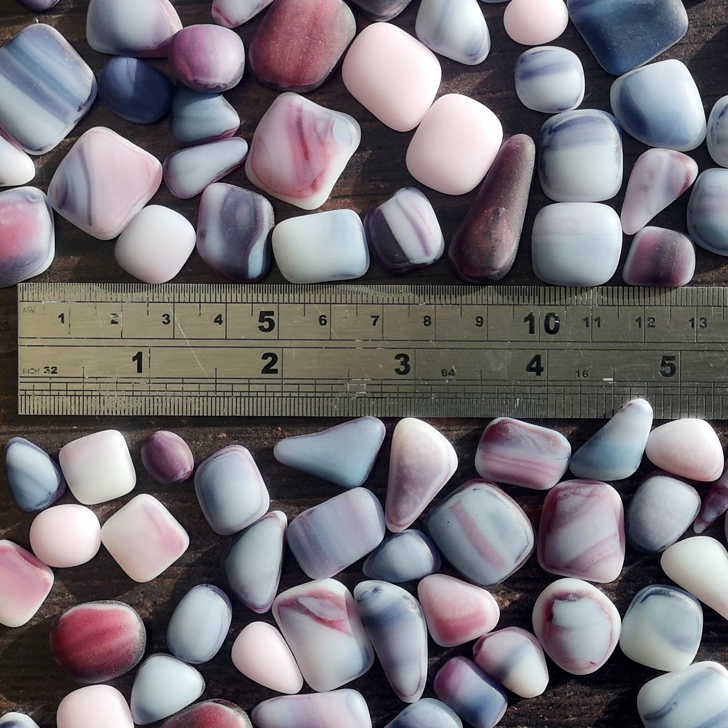 Mixed Size Tumbled Glass in Pastel Shades for DIY Home Decor and Jewelry Making